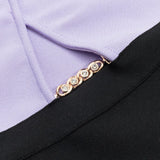 BANDAGE ONE-SHOULDER THIGH SLIT DRESS IN PURPLE styleofcb