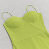 STRAPPY FISHTAIL MAXI DRESS IN GREEN styleofcb