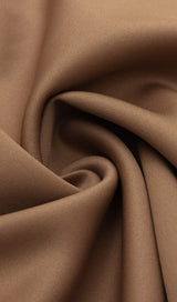 STRETCH LONG SLEEVES MINI DRESS IN PARCHMENT styleofcb