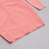 BANDAGE MESH IRREGULAR STRAPS MINI DRESS IN PINK styleofcb