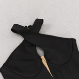 MESH CORSET HALTER MAXI DRESS IN BLACK styleofcb