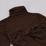 MESH LONG SLEEVE MAXI DRESS IN COFFEE styleofcb