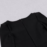 CUT OUT LONG SLEEVES MIDI DRESS IN BLACK styleofcb