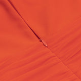 MESH RUCHED MIDI DRESS IN ORANGE styleofcb