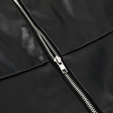 LEATHER STRAPLESS MIDI DRESS IN BLACK styleofcb