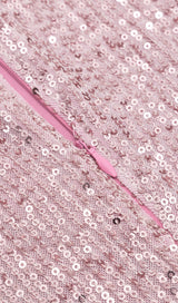 PINK WAIST HOLLOW BACK SLIT MIDI DRESS styleofcb