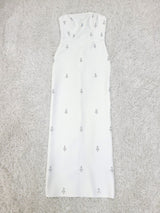 BANDEAU EMBELLISHED MIDI DRESS IN WHITE DRESS styleofcb