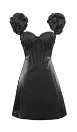 FISHBONE CORSET MINI DRESS Dresses styleofcb S BLACK