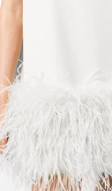 FEATHER MINI DRESS IN WHITE Dresses styleofcb