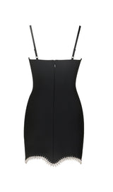 BANDAGE DIAMOND STRAPPY MINI DRESS IN BLACK styleofcb