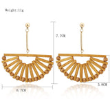 WOOD CUTOUT SCALLOPED EARRINGS Earrings styleofcb