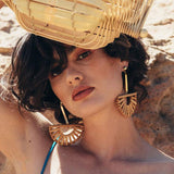 WOOD CUTOUT SCALLOPED EARRINGS Earrings styleofcb