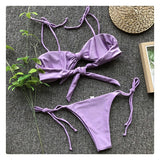 LACE UP BOWKNOT SWIMSUIT styleofcb