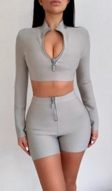 SPORT TWO-PIECE SET IN GREY CLOTH styleofcb