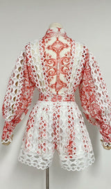 FLORAL PRINTED LONG SLEEVE MIDI DRESS DRESS STYLE OF CB