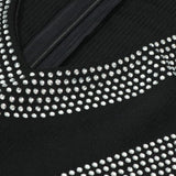 BANDAGE DIAMOND MINI DRESS IN BLACK Dresses styleofcb