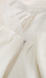 VELVET HALTERNECK MINI DRESS IN WHITE Dressers styleofcb