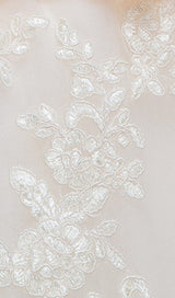 SWEET BRIDEMAID LACE HALF SLEEVES MAXI DRESS IN WHITE styleofcb