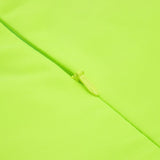 FLUORESCENT GREEN WAIST CUT-OUT SLIM-FIT DRESS styleofcb