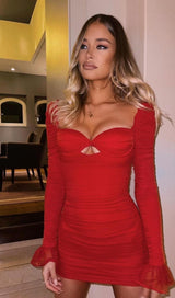 LONG SLEEVE BODYCON MINI DRESS Dresses styleofcb