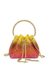 CRYSTAL EMBELLISHED BUCKET BAG IN OMBRE Bags styleofcb