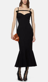 STRAPLESS STRAPY SLIM MAXI DRESS IN BLACK Dresses styleofcb
