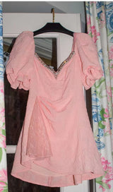 DIAMOND FLORAL BACKLESS MINI DRESS IN PINK DRESS STYLE OF CB