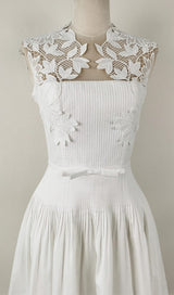 FLORAL EMBROIDERY MAXI DRESS IN WHITE styleofcb