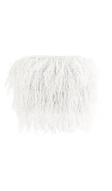 STRAPLESS FEATHER TOP Shirts & Tops styleofcb XS WHITE