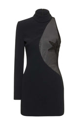 STARFISH EMBELLISHED MINI DRESS IN BLACK DRESS STYLE OF CB
