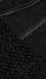 LACE LONG SLEEVE MINI DRESS IN BLACK Dresses styleofcb