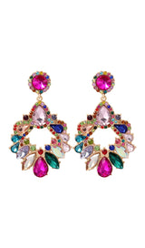 COLORFUL CRYSTAL CHANDELIER DROP EARRINGS JEWELLERY styleofcb