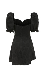 DIAMOND FLORAL BACKLESS MINI DRESS IN BLACK Dresses styleofcb