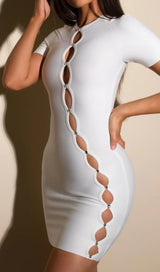 SHORT SLEEVE MINI DRESS IN WHITE Dresses styleofcb