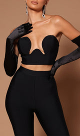 BANDAGE CUTOUT THREE PIECES SUIT IN BLACK styleofcb