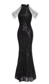 SEQUIN MAXI DRESS Dresses styleofcb S BLACK
