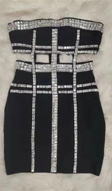 STRAPLESS MINI DRESS IN BLACK Dresses styleofcb