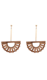 WOOD CUTOUT SCALLOPED EARRINGS Earrings styleofcb