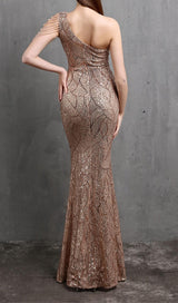 CHAMPAGNE CUTOUT SEQUIN MAXI DRESS styleofcb