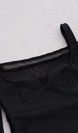 TULLE HIP WRAP DRESS IN BLACK styleofcb