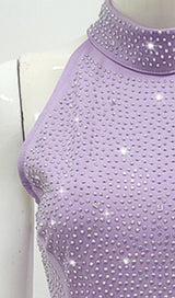 HALTER BODYCON MINI DRESS IN PURPLE Dresses styleofcb