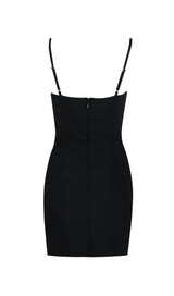 BANDAGE PEARL MESH MINI DRESS IN BLACK styleofcb