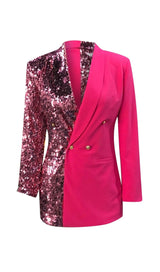 BARBIE POWDER STITCHED SEQUIN MINI DRESS styleofcb