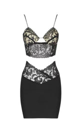 BLACK LACE STRAPPY TWO PIECES Suits styleofcb