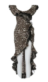 LEOPARD STRAPLESS MINI DRESS DRESSES styleofcb