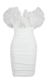 BODYCON BACKLESS MINI DRESS IN WHITE DRESSES styleofcb