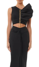 CUT OUT MIDI DRESS IN BLACK Dresses styleofcb