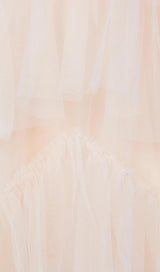 TIERED RUFFLE TULLE EVENING MAXI DRESS Dresses styleofcb
