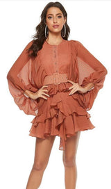 PLUNGED DRAPED MINI DRESS Dresses styleofcb