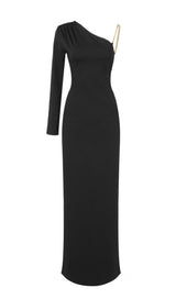 ONE SHOUDLER BACKLESS MAXI DRESS IN BLACK Dresses styleofcb